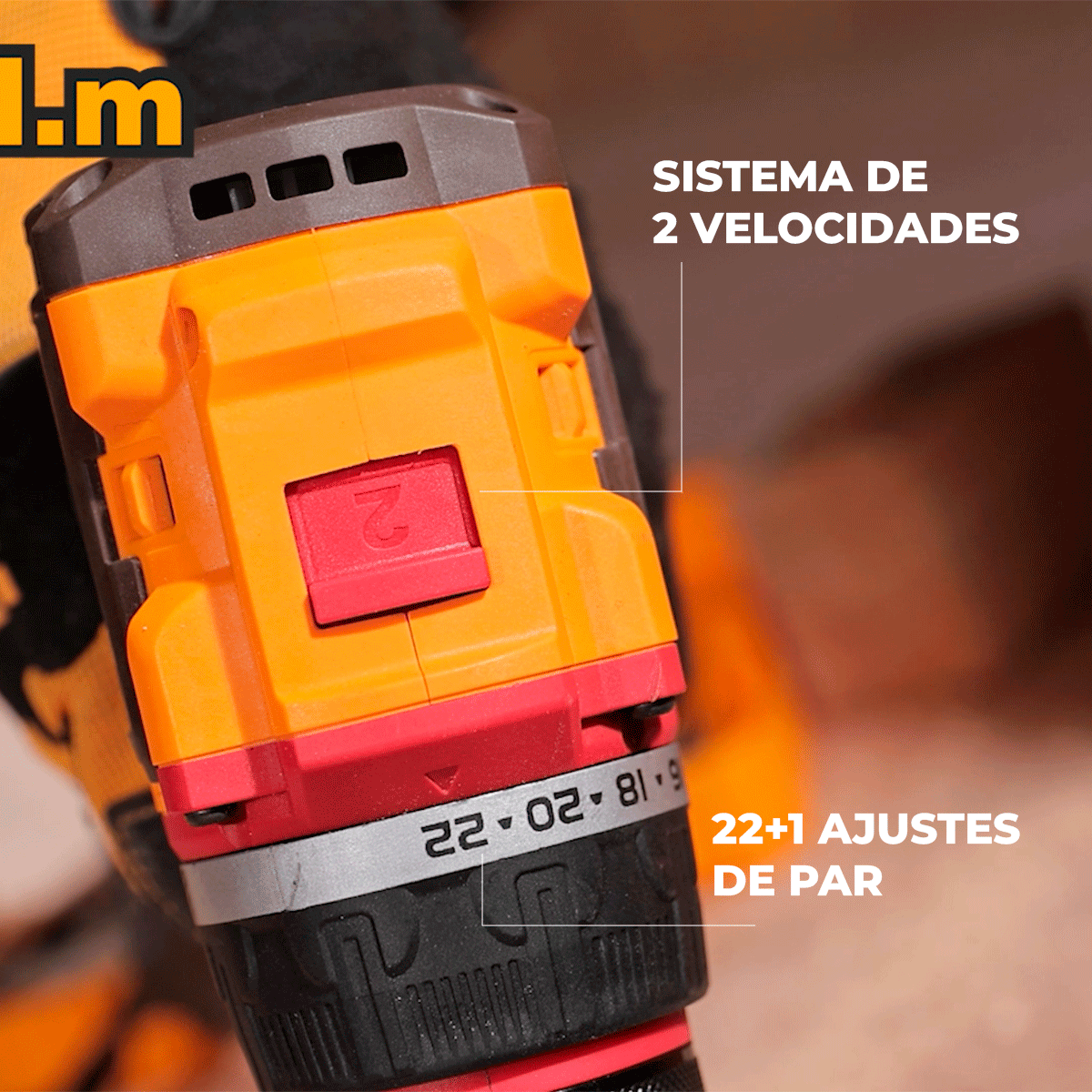 Taladro Inalámbrico INGCO 20V 55Nm 0 - 2000RPM - CDLI205581 - MARKEMSTORE - Taladro