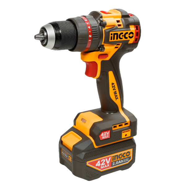 Taladro Ingco 42V M1/2 69NM Impacto Incluye Bateria y Cargador UCIDLI426981 - MARKEMSTORE - Taladros