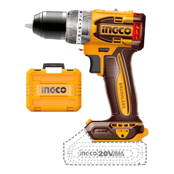 Taladro M1/2 20V 60NM Impacto Baterias y Cargador INGCO UCIDLI20602 - MARKEMSTORE -