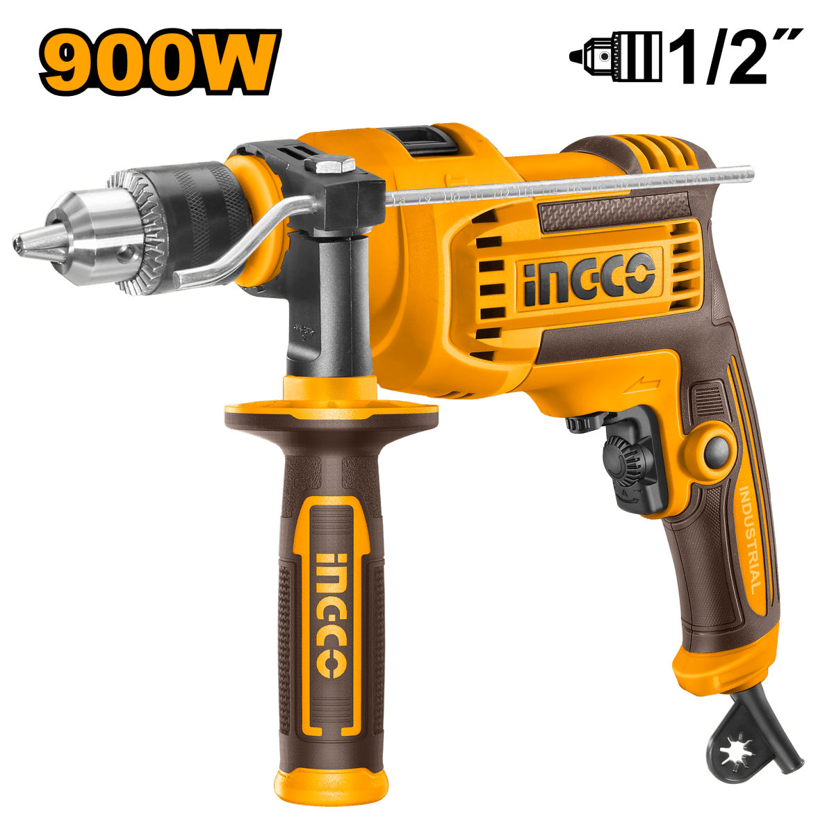 Taladro Percutor INGCO 900W 110V 1/2" 0 - 3000RPM con Reversa UID9008 - MARKEMSTORE - Taladros