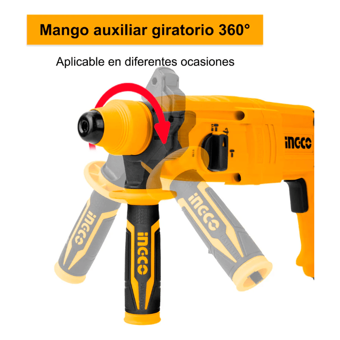 Taladro Rotomartillo 800W INGCO URGH9028 - 2 - MARKEMSTORE - Rotomartillo
