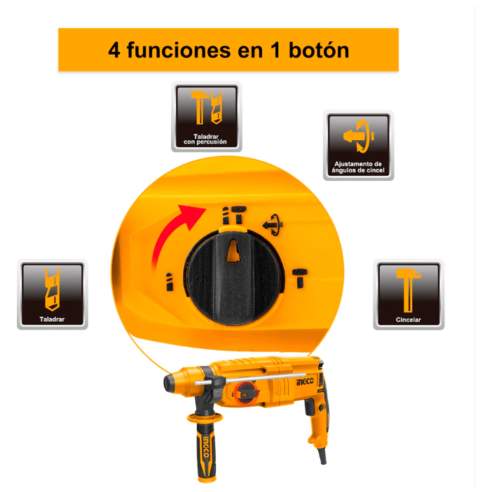 Taladro Rotomartillo 800W INGCO URGH9028 - 2 - MARKEMSTORE - Rotomartillo