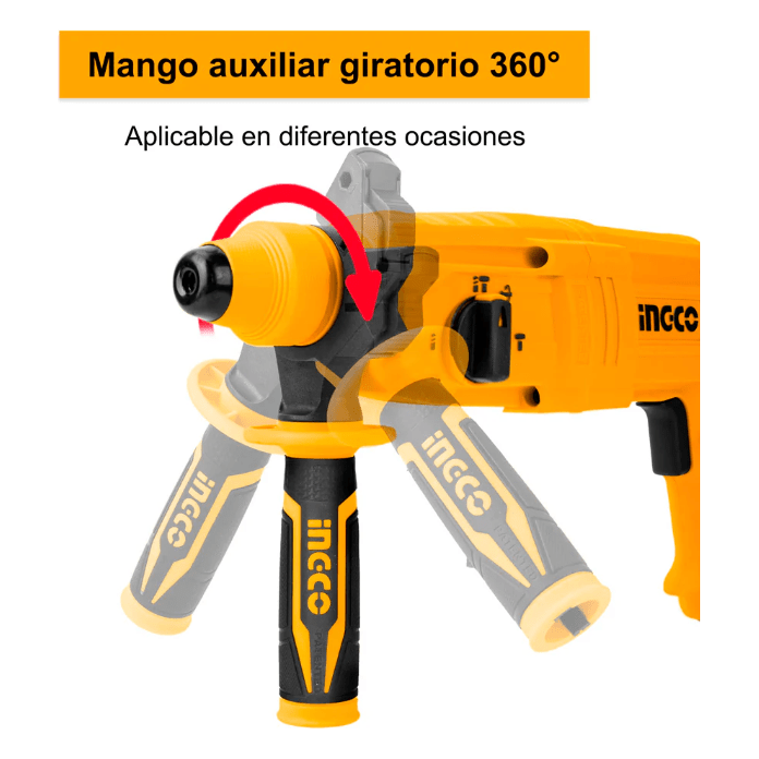 Taladro Rotomartillo 800w Ingco URGH9028 - MARKEMSTORE - Rotomartillo