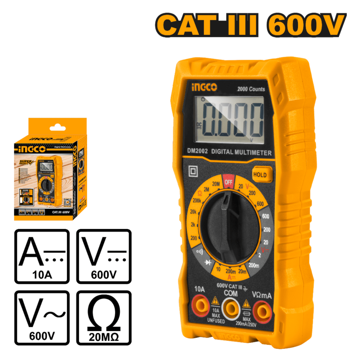 Tester Multímetro Digital Ac Dc Resistencia Ingco - MARKEMSTORE -