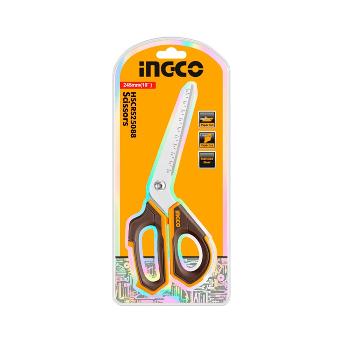 Tijeras Multiuso INGCO 10" HSCRS25088 Acero Inoxidable - MARKEMSTORE - Tijeras