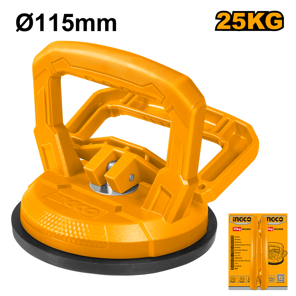 Ventosa Simple Para Vidrio 25Kg Ingco Hsu012501 - MARKEMSTORE - Cortavidrios