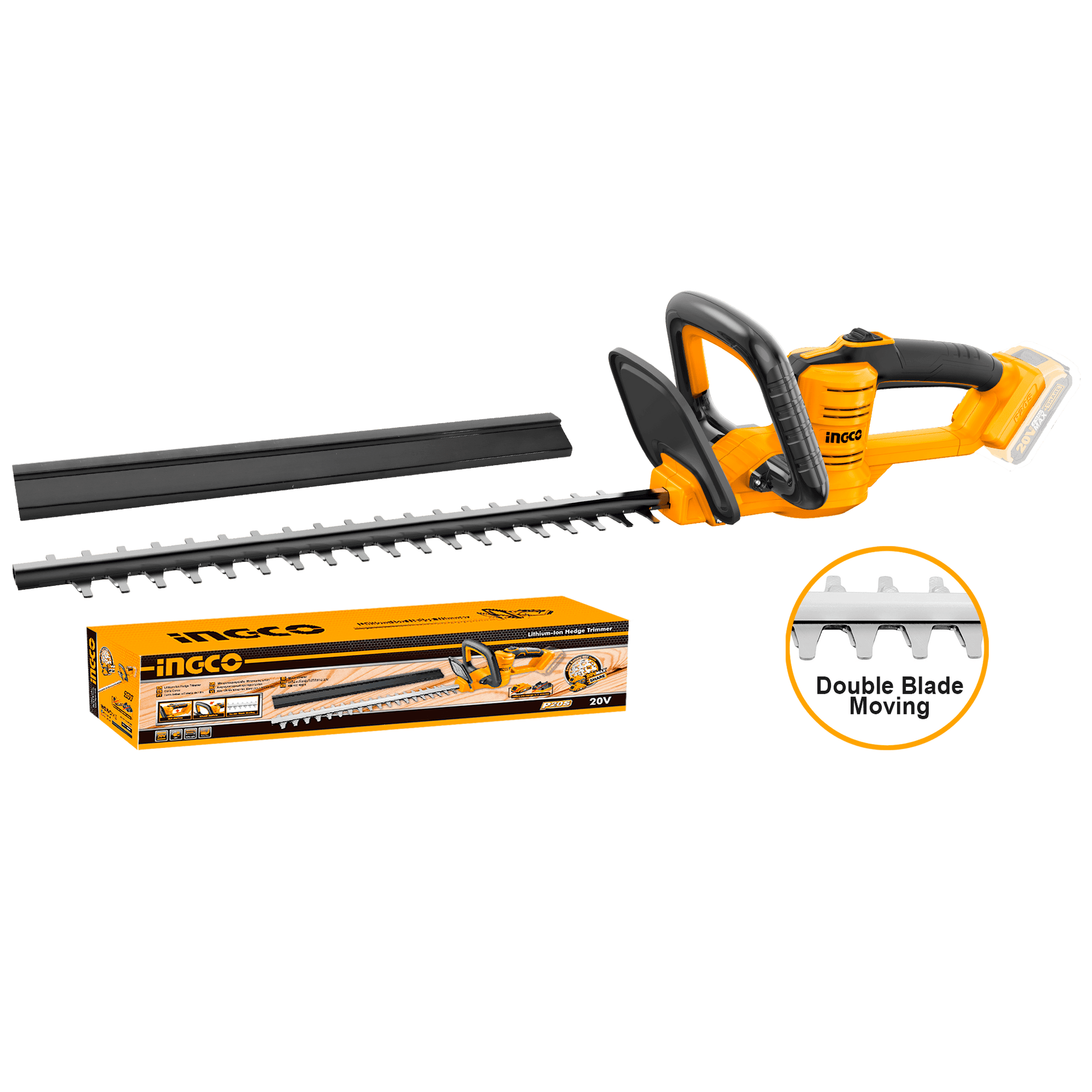 Cortasetos Inalambrico Ionlitio 20v 1400rpm Con Batería 4h Ingco - MARKEMSTORE